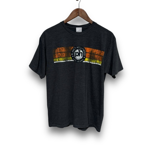 Vintage Planet Hollywood Women's Las Vegas T Shirt Gray Size Large 18 x‎ 27 - Picture 1 of 3